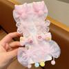 Pinza para el cabello de malla con flor estilo coreano para niños, traje lindo para niña, bolsa de tela que no daña el cabello, pinza de pico de pato, lazo para bebé