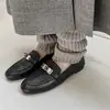 Zapatos de Estilo Británico con Tacón Bajo y Suela Blanda para Mujer, Piel de Vaca Lavada, Nuevo Estilo Otoño 2026, Mocasines sin Cordones para Mujer, Caña Baja