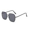 Gafas de sol de metal de moda de estilo coreano, fotografía callejera, gafas de sol adelgazantes con montura grande, gafas de sol con degradado, gafas de sol sencillas que charlan en vivo