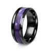 Estándar de Amazon europeo y americano Talla americana Pulsera de joyería de acero de titanio Seiko anillo para hombre de color de contraste ópalo imitación piedra natural