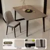 Mesa de jantar de ardósia para casas pequenas, mesa e cadeiras de jantar modernas minimalistas, mesa retangular para sala de jantar