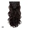 Conjunto de 8 peças de cabelo para cartão europeu e americano conjunto de peças de peruca de cabelo cacheado grande de comércio exterior peruca de cabelo liso longo feminino de fibra química extensão de cabelo