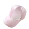 Gorra lisa pequeña personalizada con logo bordado, gorra de béisbol de terciopelo de color sólido bordada, terciopelo grueso, visera ligera
