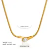Dazan Estilo Europeo y Americano Personalizado Acero Inoxidable Chapado en Oro de 18 Quilates Verano Único Cadena con Forma de Serpiente Collar con Cabeza de Serpiente Joyería de Alta Gama