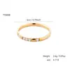 Anillo de Pareja de Moda y Elegante Estilo Coreano Acero Inoxidable Circonita Chapado en Oro de 18 Quilates Anillo Geométrico de Moda para Mujer Anillo Pequeño para Dedo del Pie Joyería