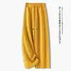 Pantalones Rojos de Moda con Cordón Elástico en la Cintura, Pierna Ancha para Mujer, Otoño 2026, Pantalones de Pierna Recta, Pantalones Casuales que Ceñen la Cintura