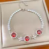 Pulseira Redonda Assimétrica de Zircônia Super Brilhante Luxo Leve Moda de Alta Qualidade Exquisite Design de Anel de Mão Joia de Mão de Nicho para Mulheres