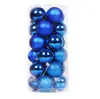 Decoração de Natal 3/4/6/8cm 24 Peças Bolas de Natal Enfeites de Natal Bolas Brilhantes de Barril Bolas Plásticas Galvanizadas