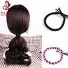 Liga de goma elástica tejida de color, cuerda para el cabello trenzada hecha a mano, accesorios para el cabello, anillo para el cabello, puesto de tienda de dos pesos, venta al por mayor