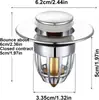 Tapón de Desagüe Emergente Universal para Lavabo de Baño con Diseño de Botón de Presión, Colador Antiatascos