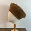 Boina Artística de Estilo Coreano para Niña Ankora Roja Otoño e Invierno Retro de Moda Sombrero de Botón de Ante Camello Sombrero de Pintor