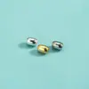 Mini Cuentas de Oliva Plata de Ley S925 Cuentas de Mijo Separador Pulsera de Cristal Pulsera de Perlas Cuentas Sueltas Grano de Arroz Accesorios de Bricolaje