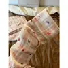Pijama de Algodón Nube para Mujer, Conjunto Dulce a Cuadros de Manga Larga para Primavera y Otoño, Ropa de Casa de Alta Gama, Linda, Venta al por Mayor Transfronteriza