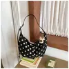 Bolsa tote de bolinhas, estilo feminino, nova coleção outono 2026, bolsa de ombro para o dia a dia Melard, bolsa tote grande para o dia a dia