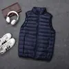 Comércio Exterior Transfronteiriço Novo Colete Leve de Inverno Jaqueta de Algodão Estilo Coreano Jovem Cor Sólida Casual Simples Colete Quente