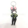 Llavero Colgante Zootopia Exquisito Colgante de Muñeca para Mochila Escolar Accesorios de Silicona Estéreo 3D para Llaves de Coche