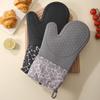 Nuevos Guantes Multifuncionales Aislantes del Calor Cocina Patrón de Ciervo Guantes de Silicona Engrosados Antideslizantes Guantes para Hornear Horno Microondas
