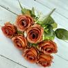7 Rosas Bengalíes Pequeñas Ramo de Rosas Artificiales Decoración del Hogar Flores Falsas Flores Falsas para Combinar en Bodas Venta al por Mayor