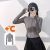 Top de Yoga con Cuello Alto de Terciopelo Plus Alta Elasticidad Ajustado Chaqueta Corta Diaria Casual para Correr Fitness Chaqueta Versátil