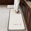 Felpudo de diatomeas de estilo chino, absorbente, antideslizante, para cocina, tamaño recortable