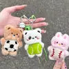 Chaveiro de Cordão de Pelúcia Ins Pingente Decorativo de Bolsa Estilo Menina Coração Desenho Animado Boneco Brinquedo Bola de Futebol Basquete Fofo