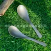 Colher de Titânio Puro para Uso Doméstico, Colher de Jantar, Colher de Sopa, Colher de Mistura, Colher Engrossada Estilo Ocidental, Talheres de Titânio para Exterior, Atacado em Estoque