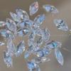 Ornamentos de Broca de Unha de Zircônia Olho de Cavalo Transparente Formato de Asas de Borboleta de Cristal Gota D'água Branca Formato de Broca Adesivo de Unha Broca
