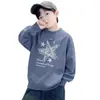 Sudadera Cálida Informal con Forro de Felpa para Niños 2026 Nuevas Llegadas de Otoño para Niños Medianos y Mayores Ropa Deportiva Top Holgado para Niños Ropa Infantil