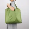 Bolsa de Compras Plegable Impermeable Extra Grande de Tela Oxford con Hombro Gran Capacidad Bolsa de Almacenamiento para Supermercado Color Sólido Ecológica Bolsa Plegable