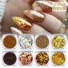 Kit de Lantejoulas Glitter para Unhas Transfronteiriço Joias para Unhas Glitter Colorido Gradiente Laser Pó Glitter Atacado