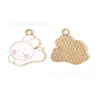 Conejo Aceite Blanco Goteando Joyería Accesorios Colgante de Collar DIY Venta Caliente Transfronteriza Llavero Cadena para Teléfono Móvil Colgante Hecho a Mano