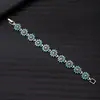 Pulsera Bohemio Étnico Vintage Turquesa, Lujosa y de Alta Gama, Pulsera Colorida Tachonada de Diamantes, Joyería de Mano Occidental al por Mayor