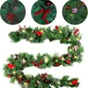 Rattan Decorativo de Natal 2,7m Criptografado Luxo Guirlanda de Rattan Pendurada Decorações de Natal Rattan de Laço