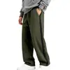 Pantalones deportivos casuales para hombre de otoño e invierno, de Amazon, independientes, de peso pesado, forrados de polar, con diseño de rayas, corte recto, talla grande, con cordón, pants para hombre