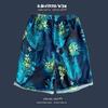 Bermudas de Playa Hawaianas para Hombre Verano Orilla del Mar Pantalones Cortos con Flores Vacaciones en la Playa Combinación Versátil Moda para Parejas Pantalones Cortos de Secado Rápido