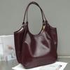 Bolsa Tote de Grande Capacidade para Primavera e Verão Feminina Textura de Alta Qualidade Cor Sólida Combina com Tudo Bolsa de Ombro Único Axilar Bolsa de Mão Early Eight