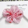 Flores de Tela Dulces y Brillantes con Estampado de Cerezas para Accesorios de Cabello Hechos a Mano, Fundas de Teléfono, Ropa, Zapatos, Sombreros y Accesorios Decorativos