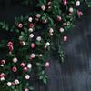 Enredadera de rosas artificiales, flor artificial de ratán, decoración de bobinado de tuberías de aire acondicionado para sala de estar, cubierta de plástico, decoración de plantas de enredadera