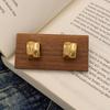 Pendientes de moda europea y americana, estilo frío, de metal cepillado, personalizados, retro de alta calidad, sencillos.