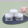 Pote de creme quadrado branco com fundo plano de 10g, frasco de creme, pote dispensador de máscara facial, pote de máscara de lama tamanho amostra, pote de pomada