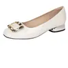 Zapatos Planos de Piel Suave para Mujer, Nuevo Modelo 2026, Suela Suave, Tacón Bajo, Transpirables para Todas las Estaciones, Slip-On, Zapatos de Trabajo para Mujer con Boca Baja