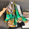 Nova Moda Estilo Primavera e Verão 2025 Lenço Longo de Seda Elegante Lenço Longo de Cetim Lijing para Mãe Leve Versátil para Viagem