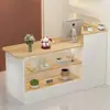 Balcão de Caixa Moderno Simples Loja de Roupas Balcão Curvo de Caixa Loja de Roupas Femininas Pequeno Salão de Beleza Balcão de Recepção