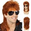 Suministro transfronterizo Peluca esponjosa de longitud media estilo rock retro europeo y americano moda masculina estilo punk venta al por mayor de fábrica