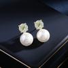 Pendientes elegantes de alta calidad con nicho de aguja de plata s925, modernos y sencillos, para uso diario, con perlas de circonita y temperamento pequeño.