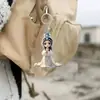 Nuevo y lindo colgante acrílico de personaje de ópera, llavero de decoración plana para el interior del coche transfronterizo, diseño simple