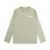 Marca de Moda de Hong Kong Nueva Estampado de Letras Otoño Algodón Puro Manga Larga Camiseta de Base para Mujer Estilo Coreano Chic Chic Top
