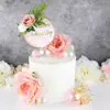 Celebridad de Internet Estilo ins Anillo de Hierro Forjado Plato Decorativo para Pastel Hermosa Rosa de Hierro Forjado Hoja Verde Enchufe para el Día de la Madre