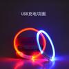 Fornecimento direto da fábrica pode ser cortado fibra LED colar luminoso multicolorido USB carregamento coleira para cães suprimentos para animais de estimação