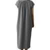 Vestido de Saia Midi com Gola V de Manga Curta e Estampa Pied-de-Poule Japonês - Roupas Femininas Mais Vendidas da Amazon Verão 2024 para Mulheres